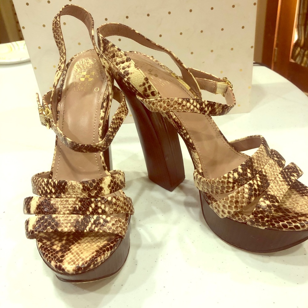 Vince Camuto chunky Snake heels